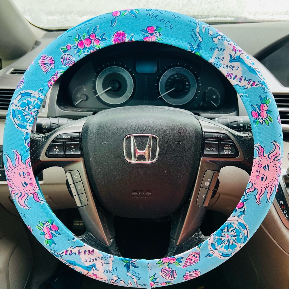 Florida Aqua Blue Steering Wheel Cover - Picture 3 of 4